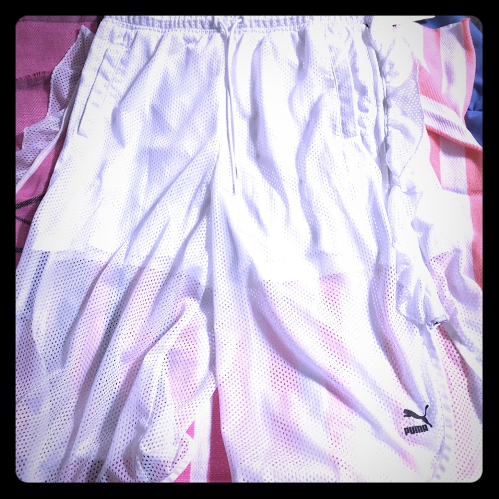 White Puma shorts